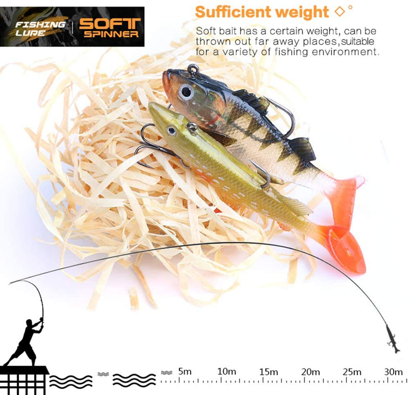 Fishing Lures Baits Tackle Set for Freshwater Trout Bass Salmon-Include Vivid Spinner Baits