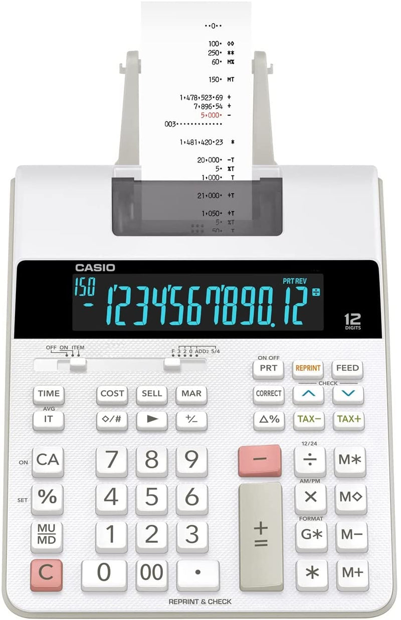 Casio HR-300RC Printing Calculator with Backlit LCD Display