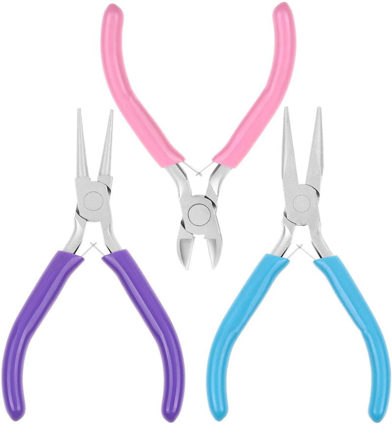 Jewelry Pliers, Shynek 3pcs Jewelry Making Pliers Tools with Needle Nose Pliers/Chain Nose Pliers