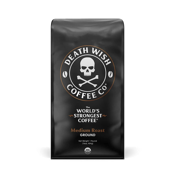 Ground Coffee [1-pack/bag, 1 lb] | The World's Strongest Medium Roast | USDA Certified Organic