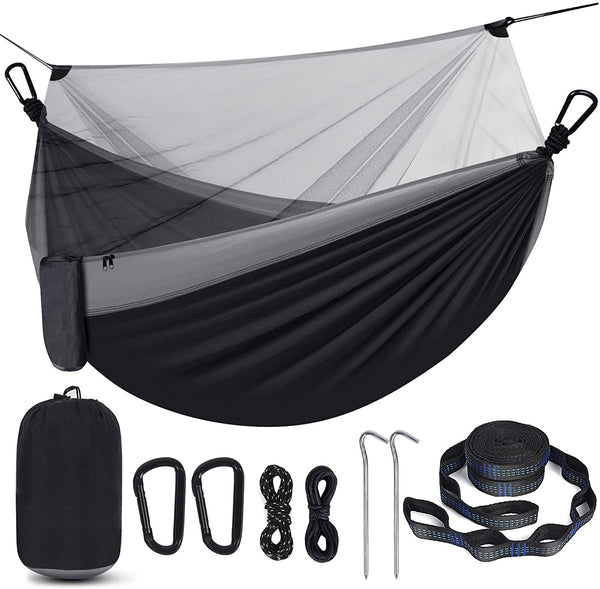 Travel Portable Lightweight Hammocks with Tree Straps and Solid D-Shape Carabiners
