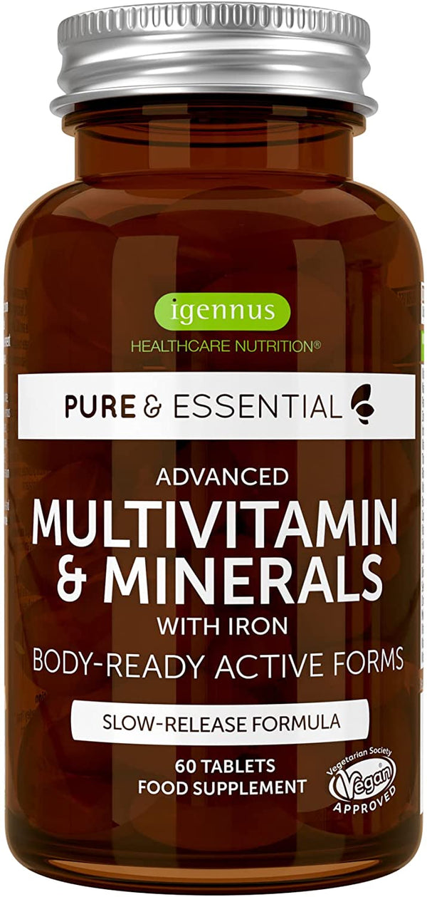 Pure & Essential Advanced Vegan Multivitamin & Minerals for Women with Iron