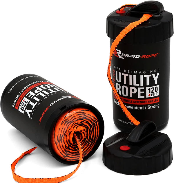 Rapid Rope Canister w/ Ready Cut Blade. Multi-Purpose Utility Rope
