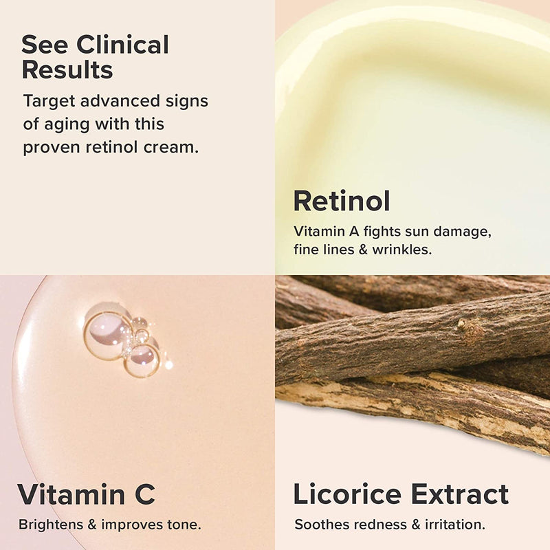 Retinol Treatment Cream with Peptides, Vitamin C & Licorice Extract