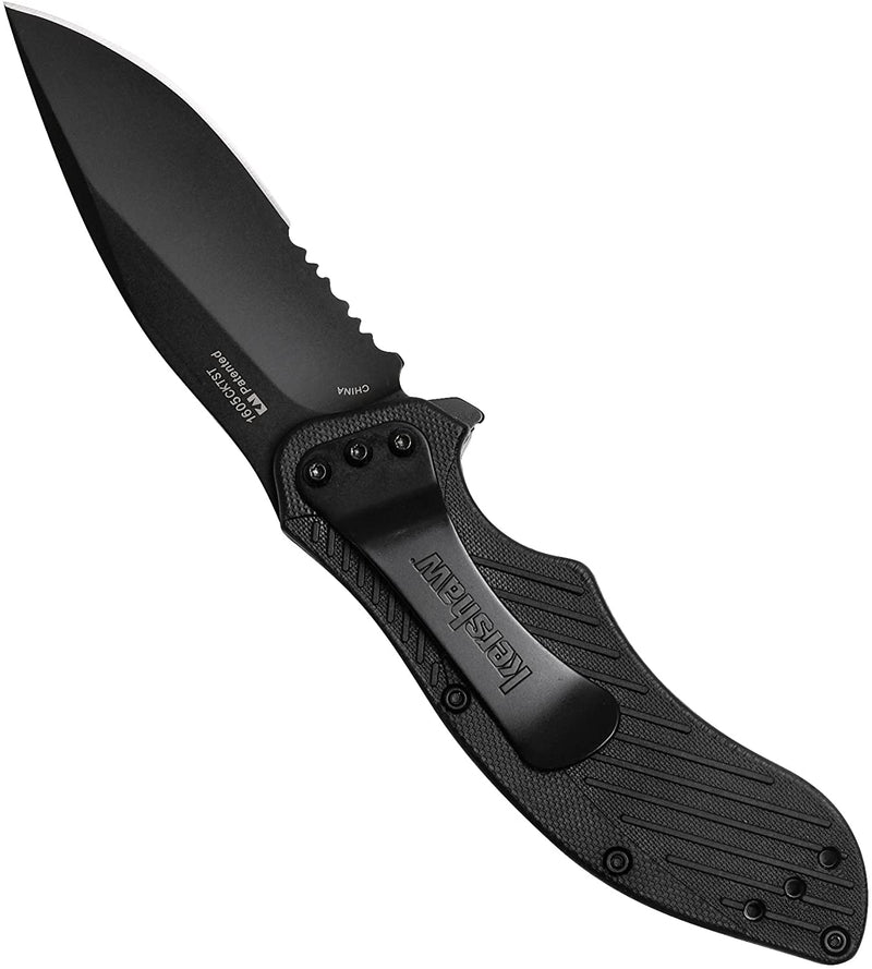 Kershaw Clash Pocket Knife, Black Serrated