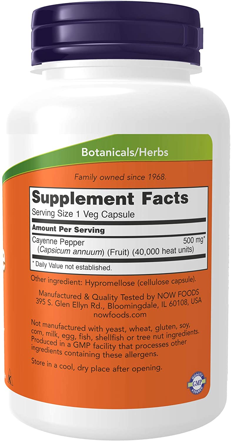 NOW Supplements Cayenne (Capsicum annuum)500 mg
