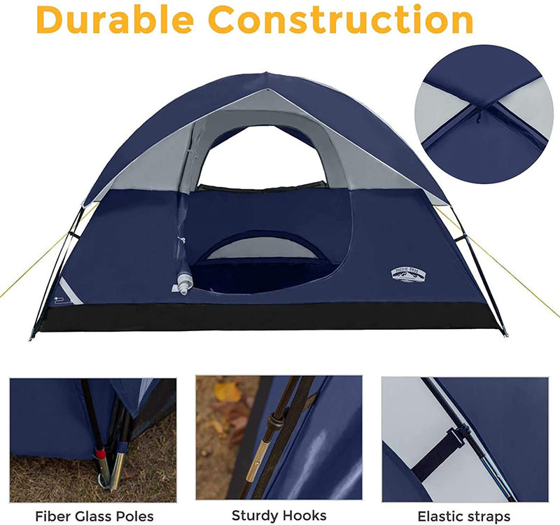 Camping Tent 6 Person Family Dome Tent with Removable Rain Fly