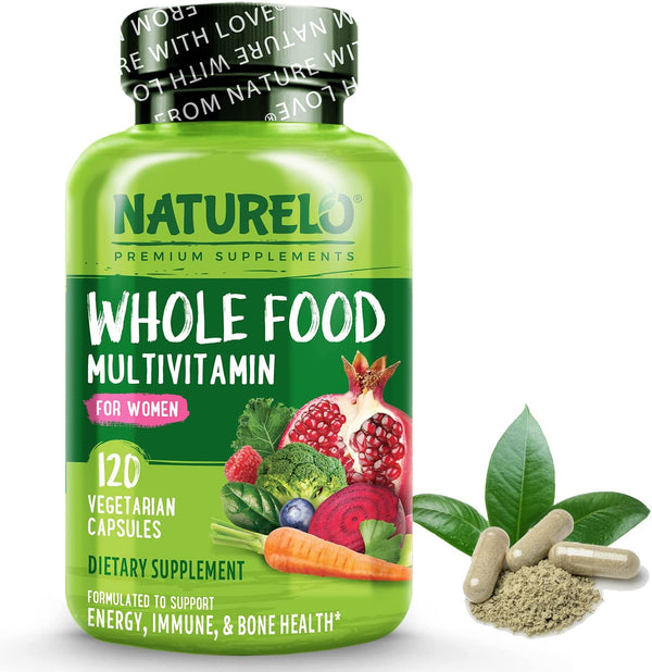 NATURELO Whole Food Multivitamin for Women - with Vitamins, Minerals