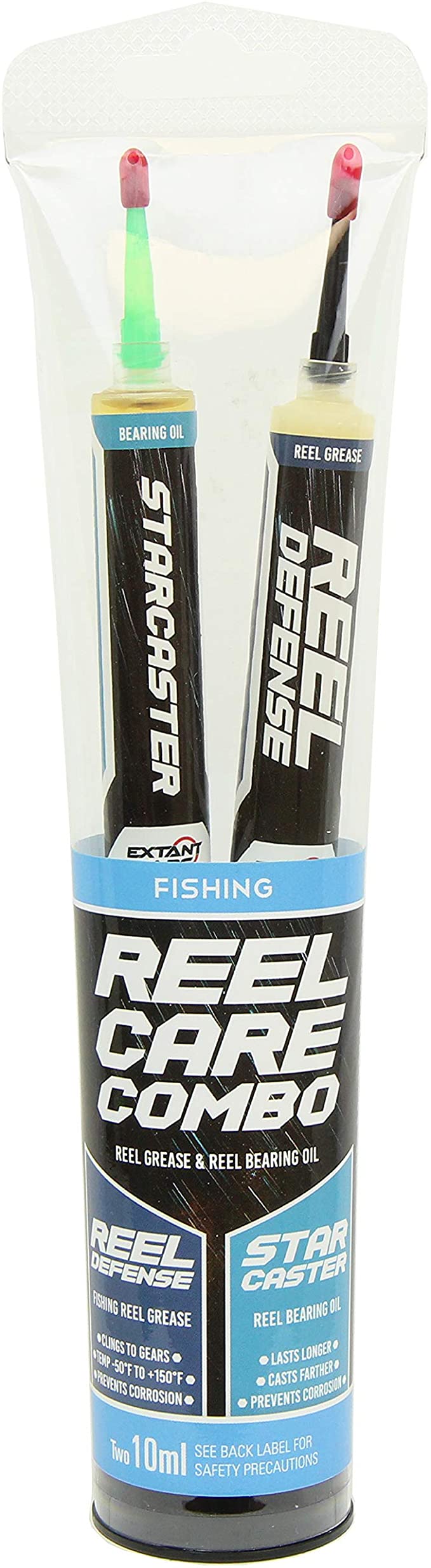 Reel Care Combo: Fishing Reel Oil and Grease Kit, 2X 10ml Syringe