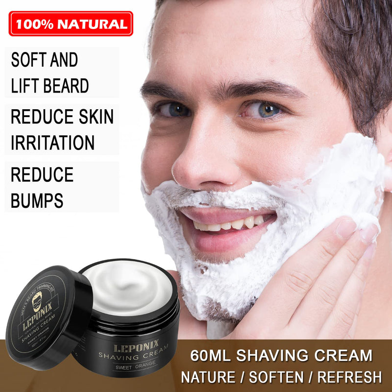 Straight Razor Shaving Kit, Includes 2 Packs Shaving Soap, Straight Razor Kit, Shaving Cream,Shaving Brush and Shaving Bowl Shaving Gift