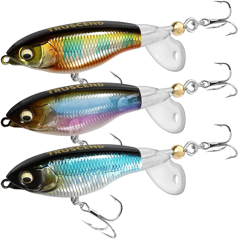 Topwater Fishing Lures, Plopper Fishing Lure, Plopping Minnow with Floating Rotating Tail