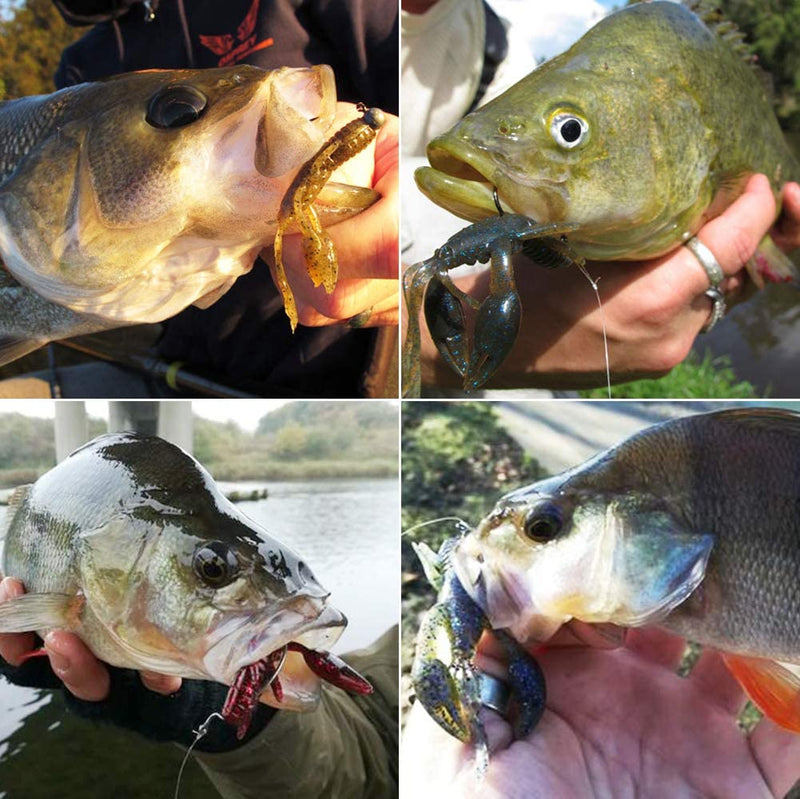 Crawfish-Lures-Bass-Fishing-Jig-Trailers-Soft Plastic 25/30pcs