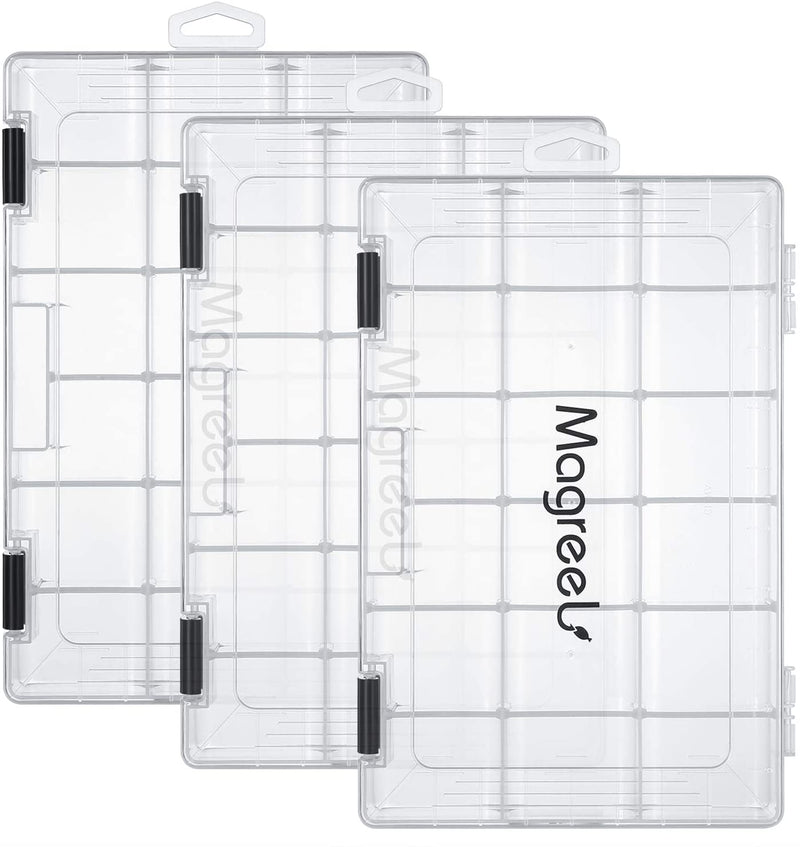 Transparent Fish Tackle Storage with Adjustable Dividers