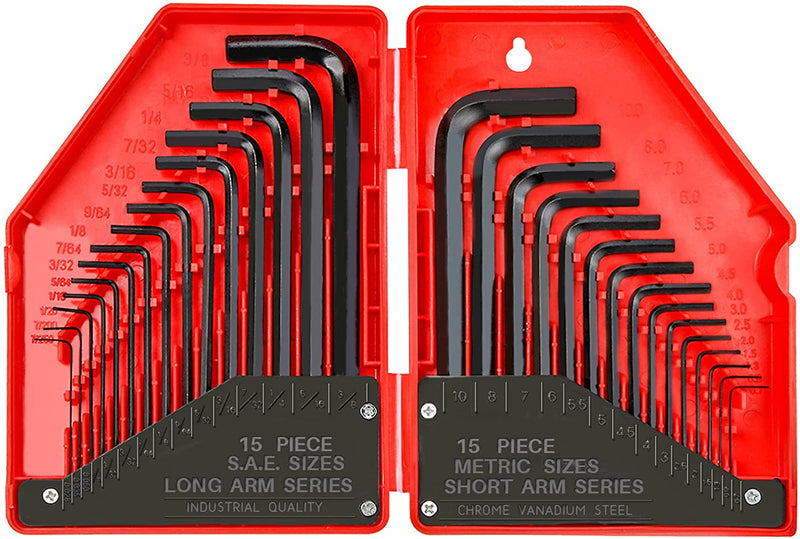 HN-1-001 Hex Key Allen Wrench Set – 30-Piece Industrial Grade Set Tools