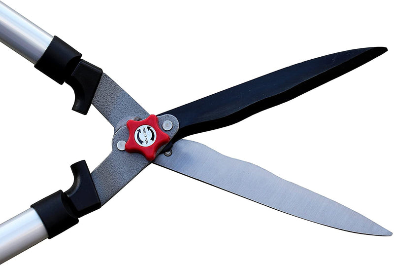 Lightweight Hedge Shears with Wavy Blade and Strong Aluminum Handles