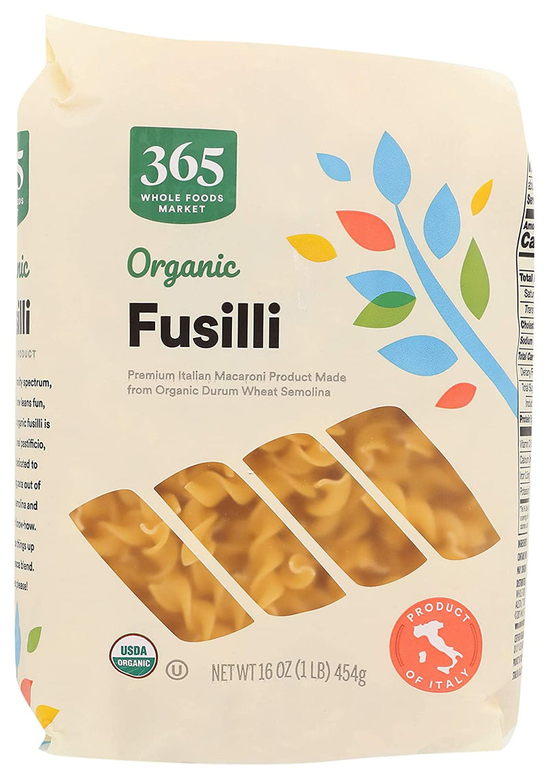 Whole Foods Market, Pasta Fusilli Organic, 16 Ounce
