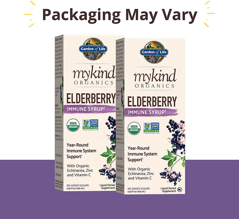 Garden of Life Mykind Organics Plant Based Elderberry Immune Syrup 6.59 fl oz