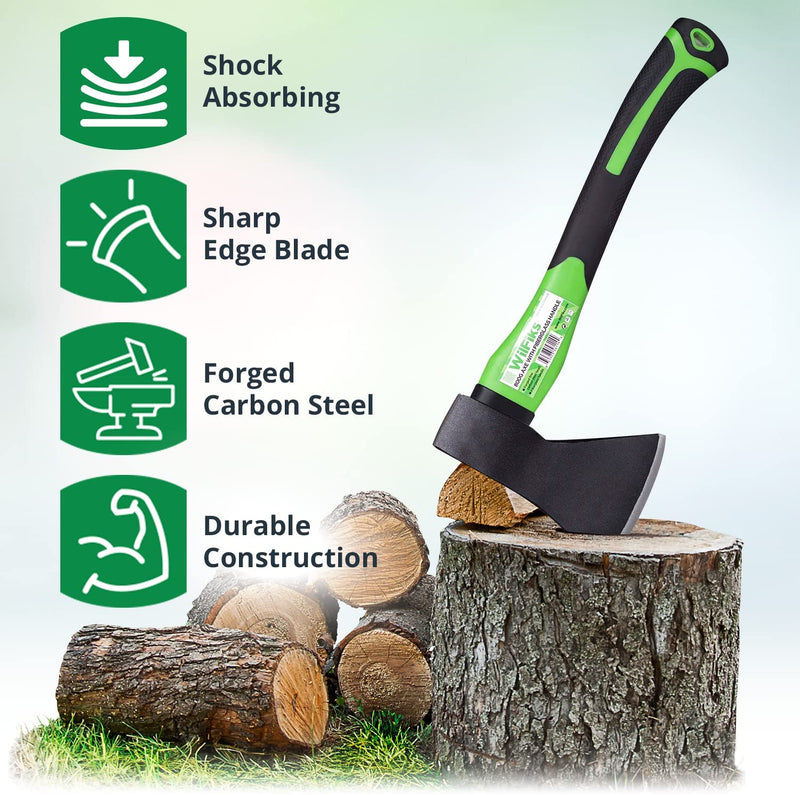 15” Camping Outdoor Hatchet for Wood Splitting and Kindling