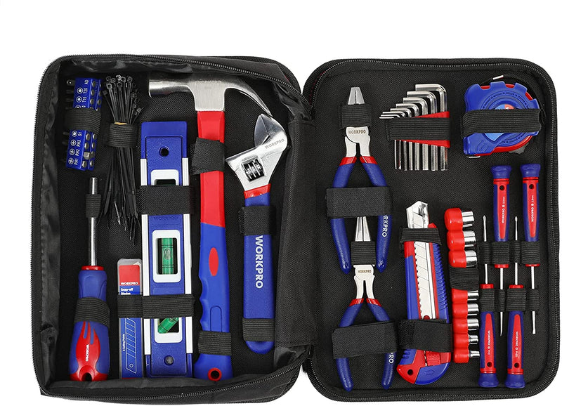 WORKPRO Home Tool Kit, 100 Piece Kitchen Drawer Household Hand Tool Set