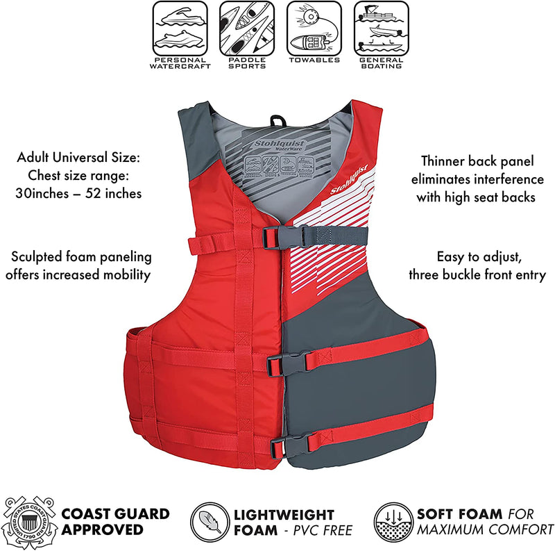 Fit Adult PFD Life Vest | Pack of 4