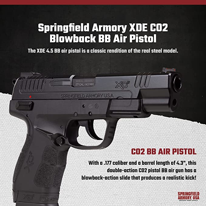 XDE CO2 Blowback BB Pistol, BB Gun Pistol, .177 Caliber