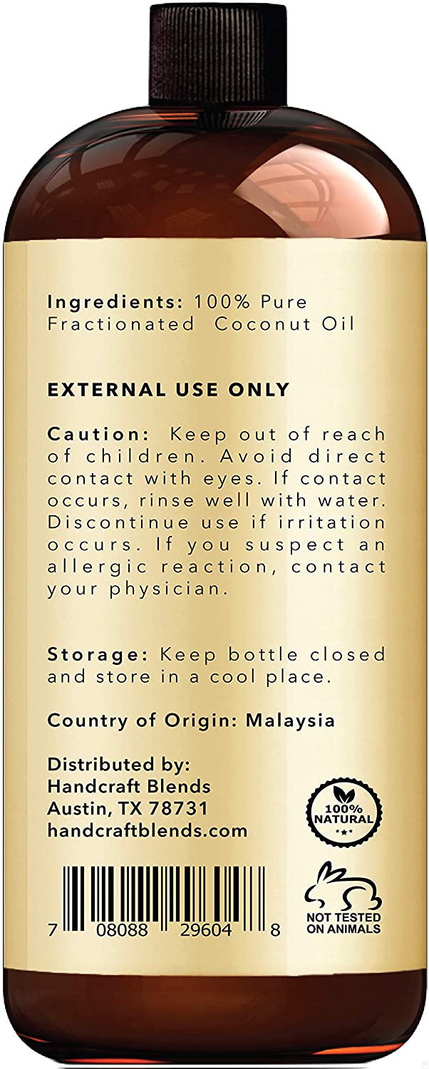 100% Pure & Natural Premium Grade Coconut Carrier Oil for Essential Oils