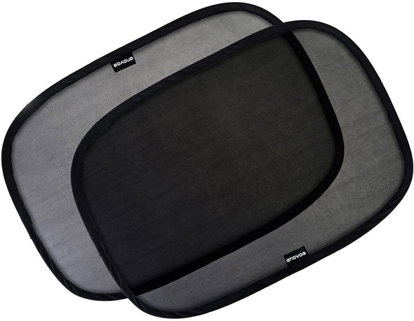 Car Window Shade - (2 Pack) - 21"x14" Cling Sunshade for Car Windows - Sun, Glare and UV Rays Protection