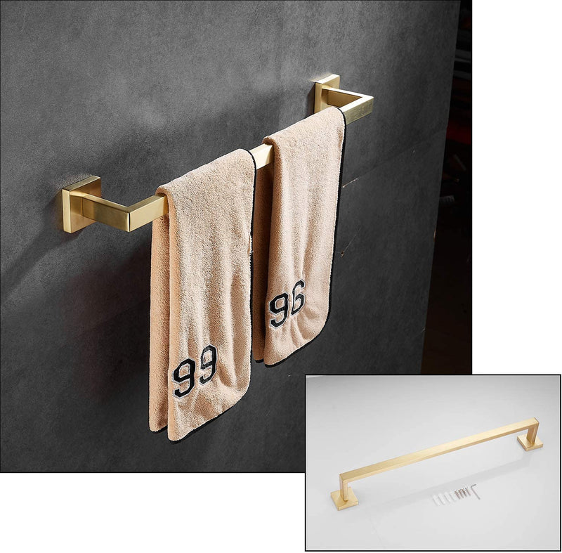 Bathroom Hardware Set 24-Inch Towel Bar,2pcs Towel Hook,