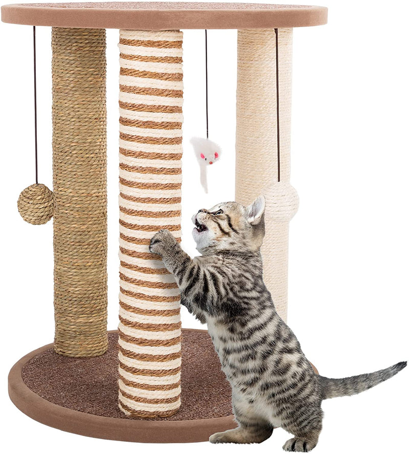 Cat Scratching Post Tower with 3 Scratcher Posts