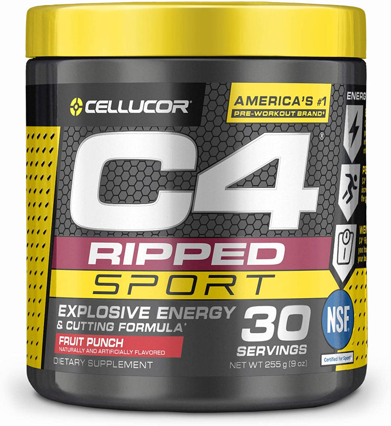 C4 Ripped Sport Pre Workout Powder Fruit Punch