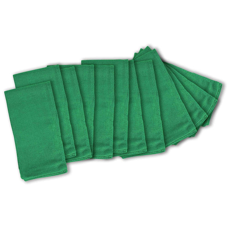 Surgical Cotton Huck Towels Green 16" X 26" - Pack of 12 Pcs