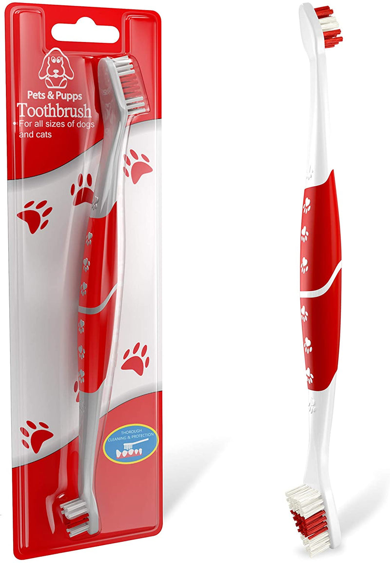 Pet Toothbrush for Dogs, Cats with Soft Bristles - Easy Teeth Cleaning & Dental Care
