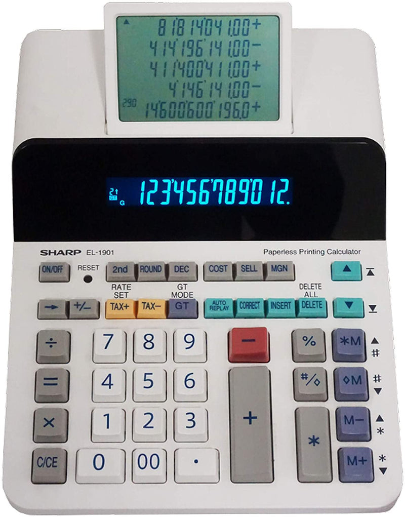 EL-1901 Paperless Printing Calculator with Check and Correct