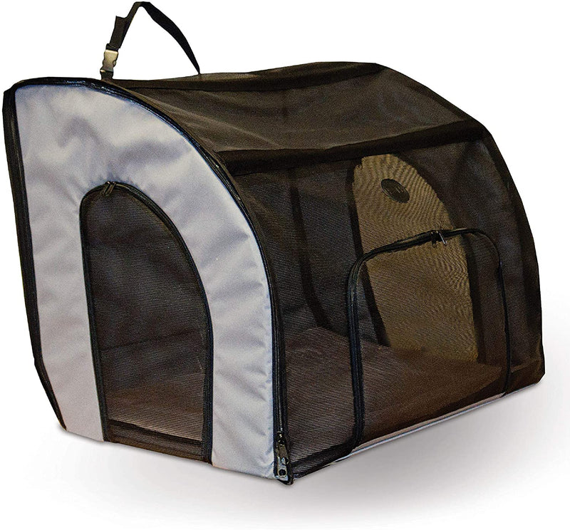 Pet Products Travel Safety Carrier for Pets Gray/Black Medium 24 X 19 X 17 Inches