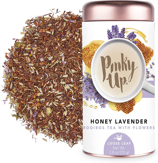 Honey Lavender Loose Leaf Tea, Rooibos Tea, Caffeine Free, 4 Ounce Tin, 25 Servings