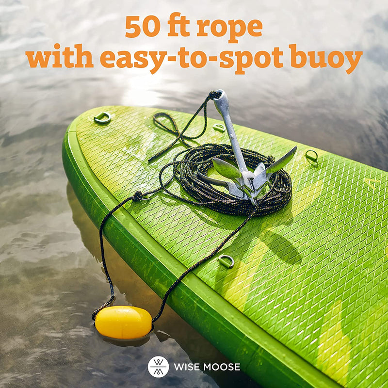 Premium Kayak Anchor - Portable Kayak Anchor Kit w/ 50 Ft. Rope