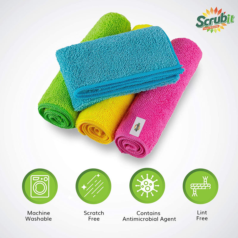 Microfiber Cleaning Cloth Lint Free Towels for House, Kitchen, Cars, Windows