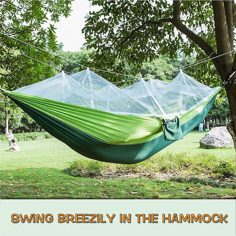 Double & Single Camping Hammock with Mosquito Net Portable