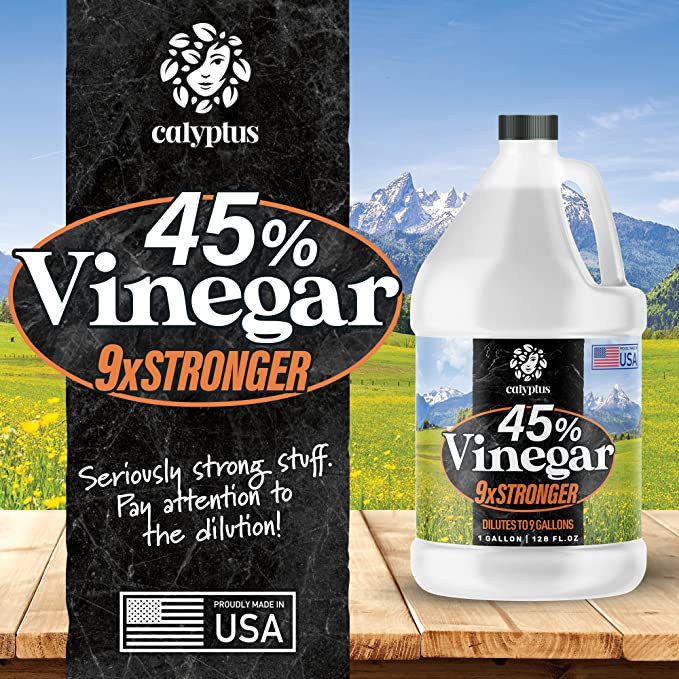 45% Pure Super Concentrated Vinegar | Dilutes to 9 Gallons | 9x Power Vinegar |