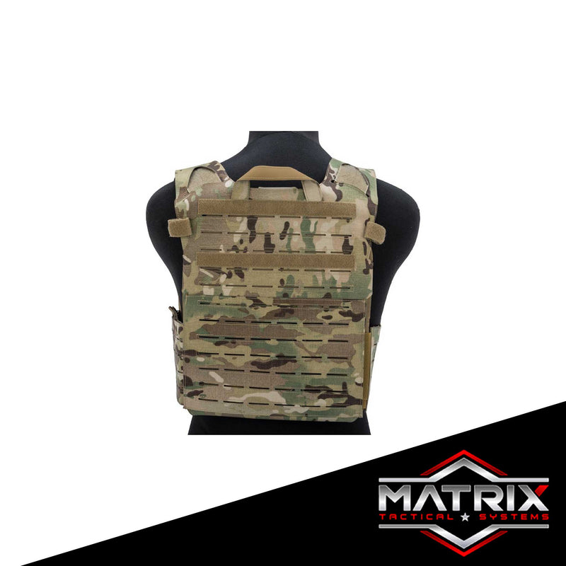 Matrix Hypalon Extreme Laser Cut MOLLE Tactical Plate Carrier Vest (Color: Multicam)