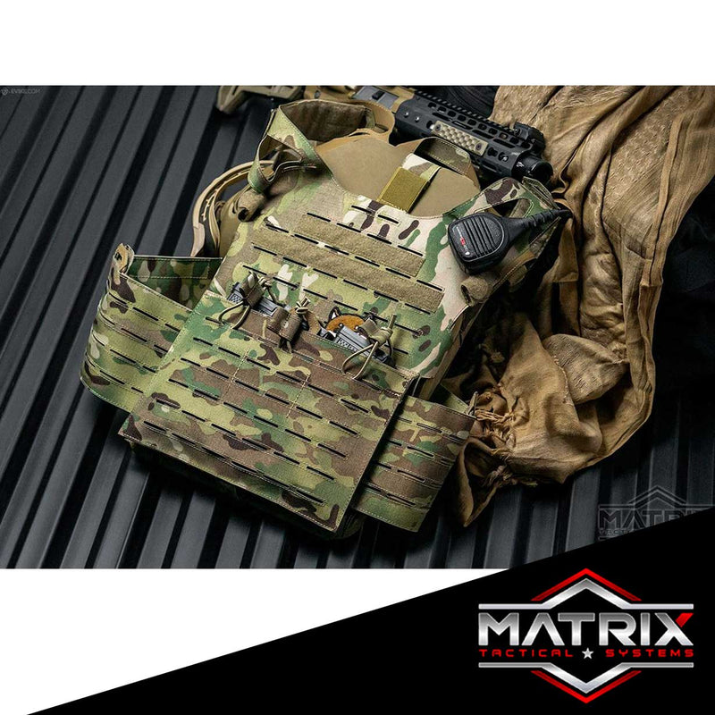 Matrix Hypalon Extreme Laser Cut MOLLE Tactical Plate Carrier Vest (Color: Multicam)
