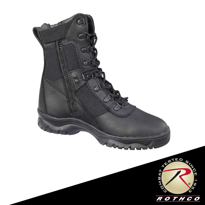 Rothco 5053 8" "Forced Entry" Side Zip Tactical Boots - Black (Size: 11)