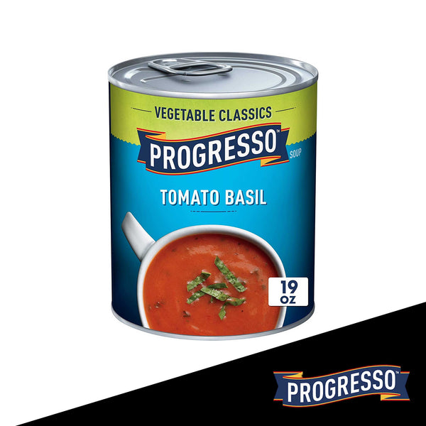 Progresso Vegetable Classics, Tomato Basil Soup, Gluten Free, 19 Oz, Pack of 6