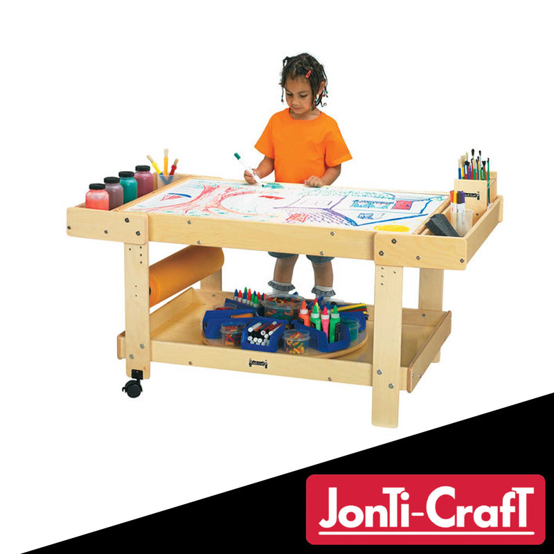 Jonti-Craft Baltic Birch 58500JC Creative Caddie 42" x 27 1/2" x 21" Art Station