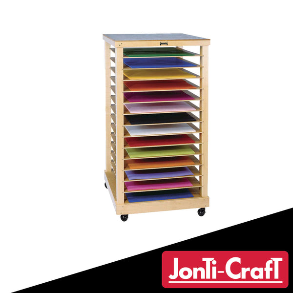 Jonti-Craft Baltic Birch 0386JC 30 1/2" x 26" x 49" Children's Wood Paper Rack