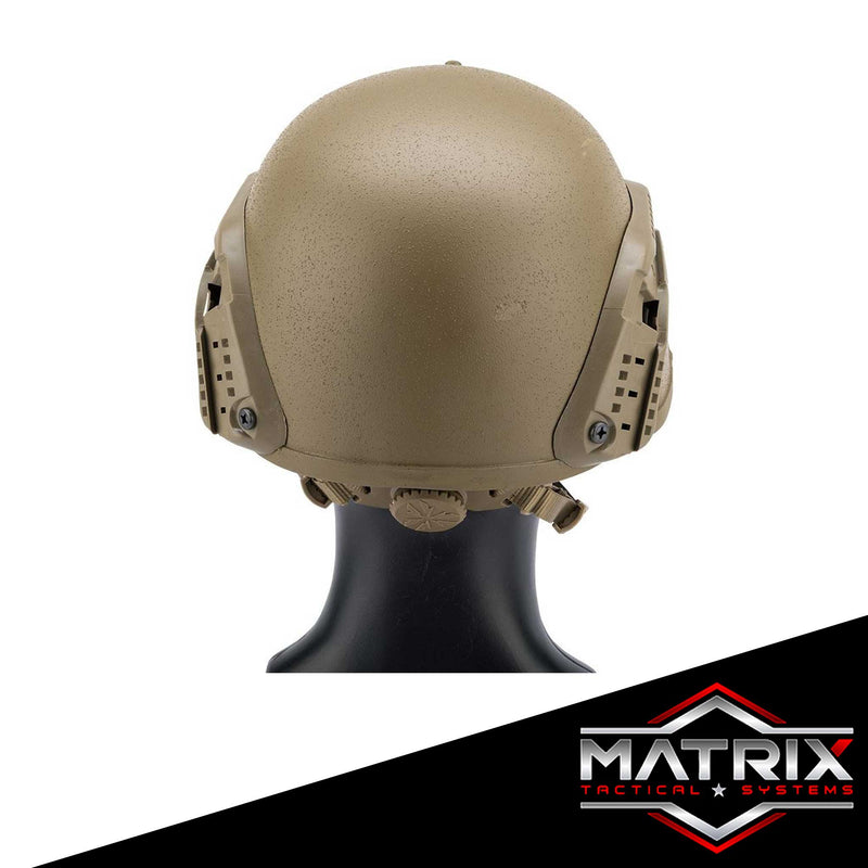 Matrix MICH 2000 Fiberglass Airsoft Helmet w/ NVG Mount & Side Rail (Color: Tan)