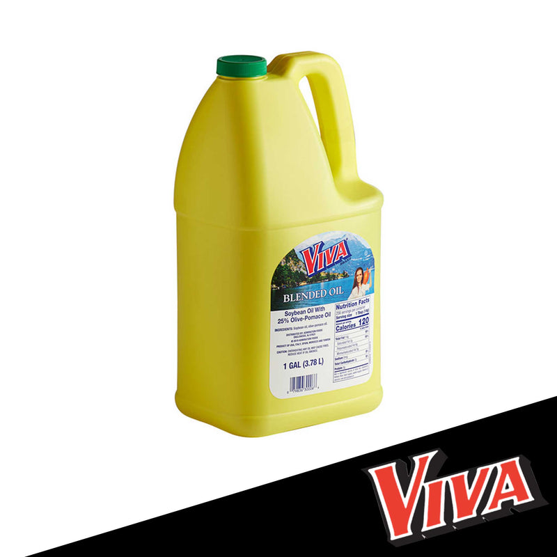 Viva 1 Gallon 75% Soybean Oil and 25% Olive Oil Blend - 6/Case