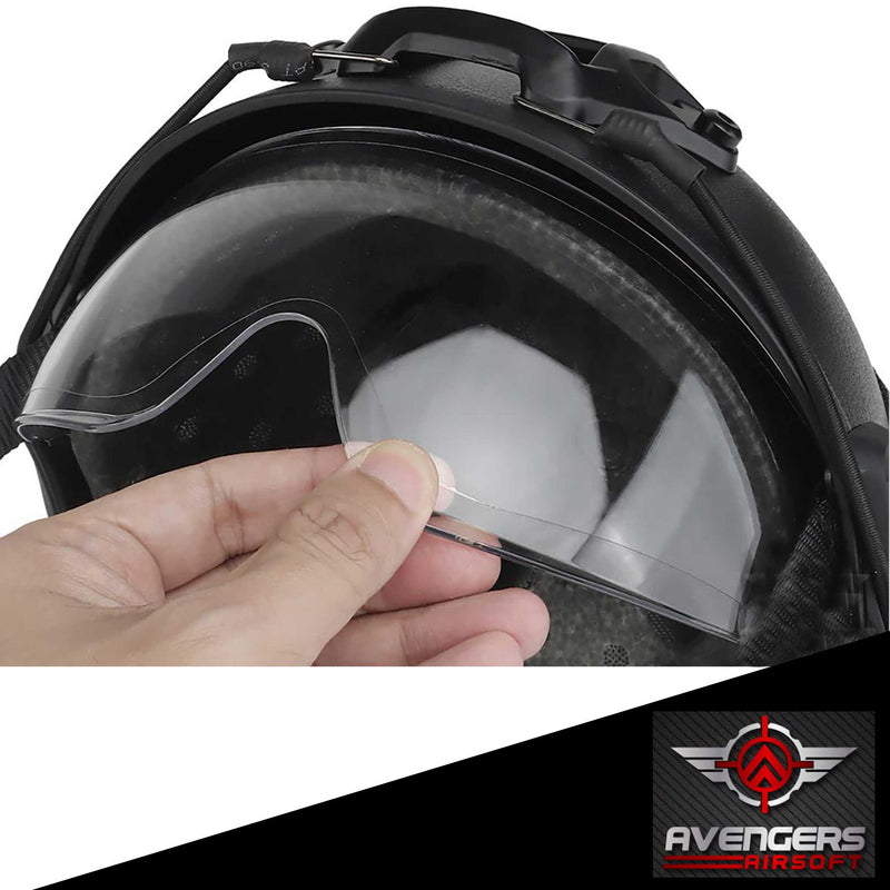 Avengers Ballistic Type High Cut Helmet w/ Drop-Down Goggles (Color: Black)