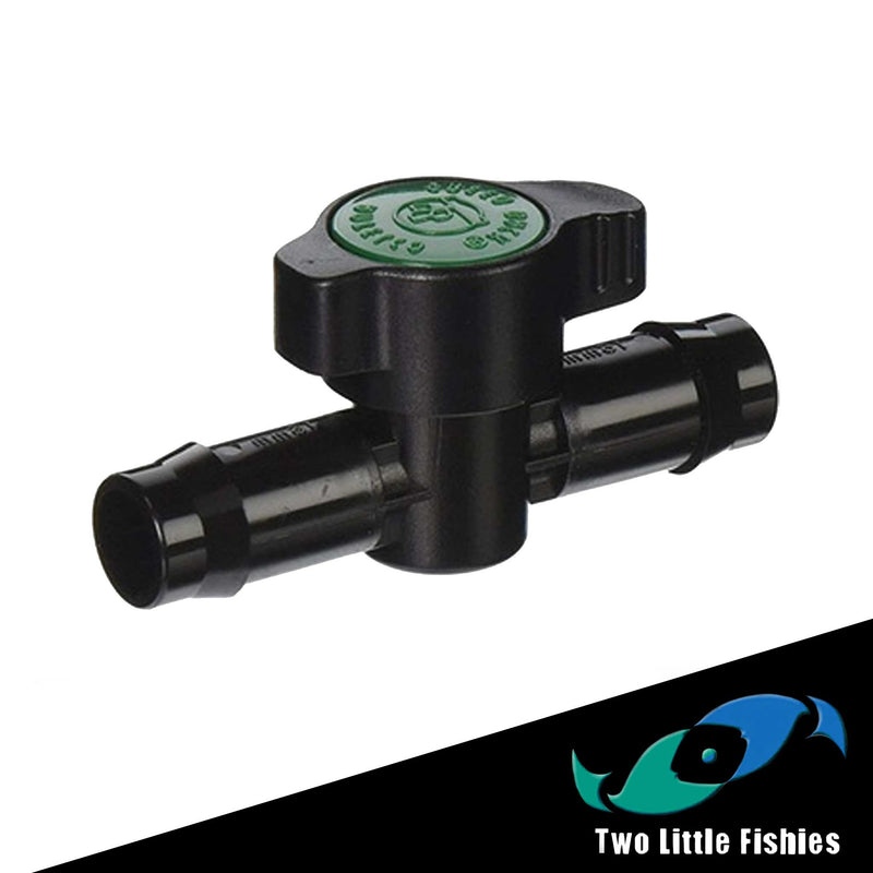 Two Little Fishies Plastic Barbed Aquatic Ball Valve - for flex hose 1"