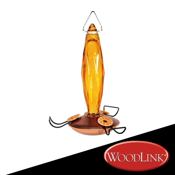 Amber Cut Glass Oriole Feeder Model NA08